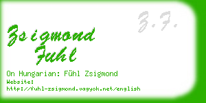 zsigmond fuhl business card